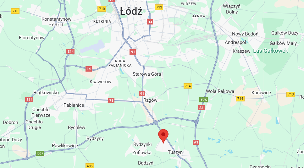 Willa Bratek Tuszyn - dojazd